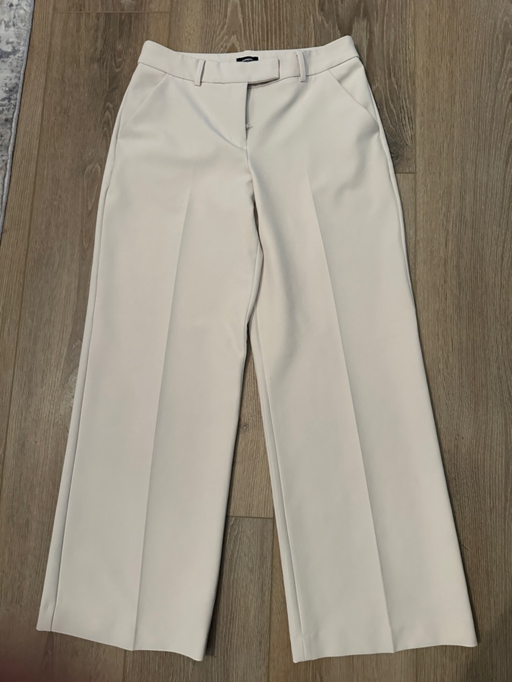 Express Cream Wide-Leg Dress Pants
